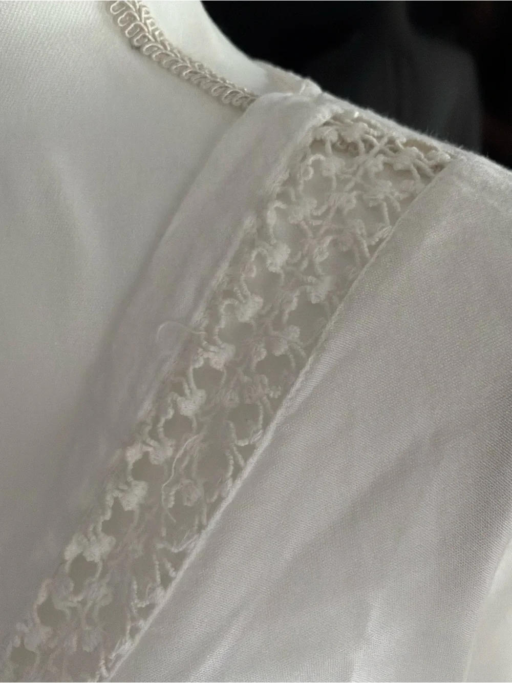 White Lace-Trim Beach Pool Swim Coverup - Picture 4 of 10